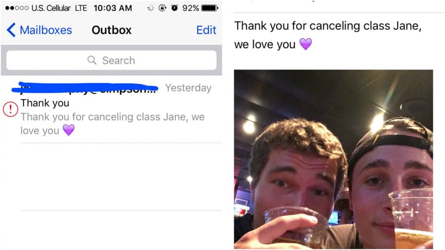 Simpson student crafts drunken email to professor, but Wi-Fi god saves him