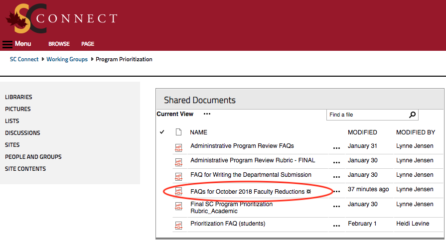 FAQs about faculty reductions available on SC Connect