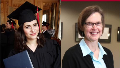 Left to right: Noémie Maurice, Fulbright Foreign Language Teaching Assistant for 2017-18; Sharon Wilkinson, professor of French. Photos submitted, courtesy of Simpson College