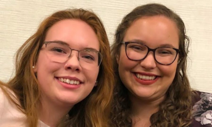 Freshman Danielle Blake and sophomore Casey Spring were one of two Simpson teams to be named JV Parliamentary debate champions. Photo submitted by Simpson Speech and Debate