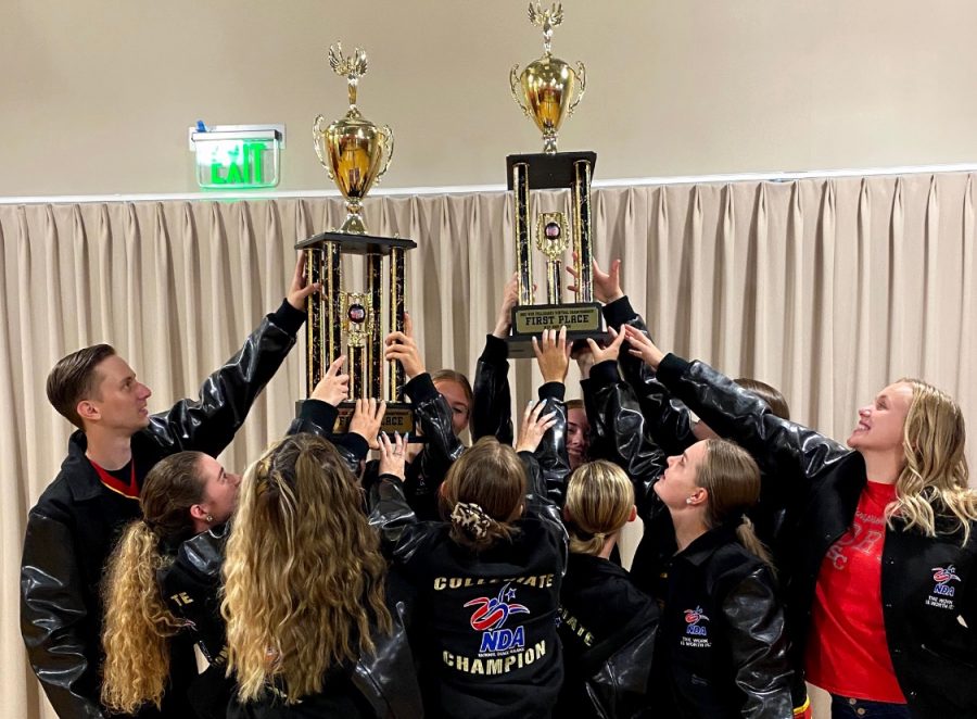 The Simpson College Dance Team received their awards after winning virtual nationals this spring.