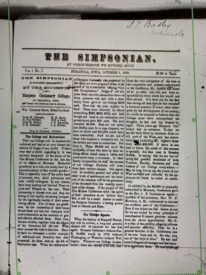 The+first+edition+of+The+Simpsonian+was+published+Oct.+1%2C+1870.
