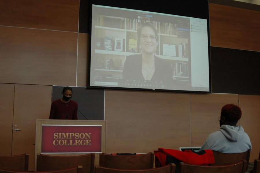 Martha S. Jones presents via Zoom as part of Simpson’s Black History Month lecture series