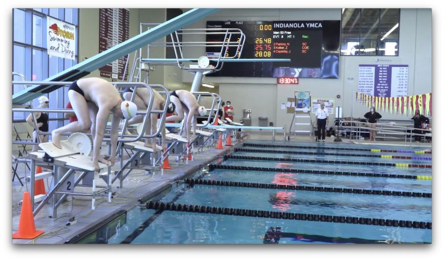 Simpson swimming and diving had their last home meet vs. Coe College on Jan 29.