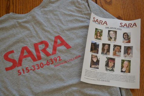 SARA’s 24-hour phone number and faces of the advocates.
