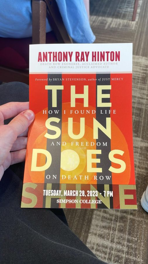 Anthony Ray Hinton shared his story with a captivated audience in Hubbell Hall on March 28.