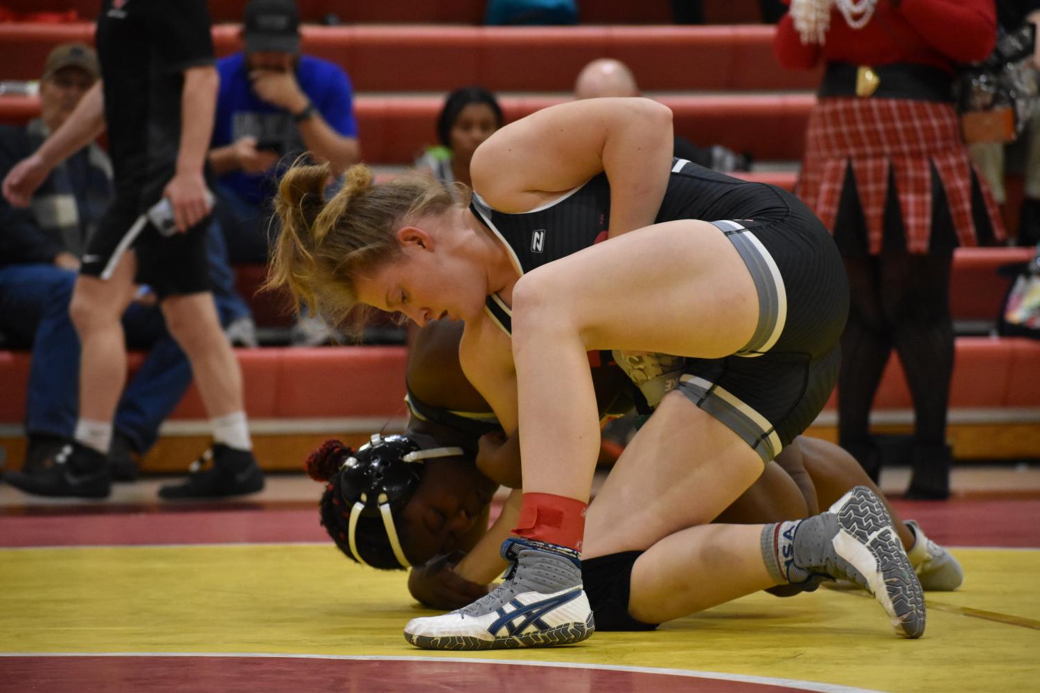 Jenna Joseph placed 4th at the National Collegiate Women’s Wrestling Tournament Region IV Championship, qualifying for the national tournament in her and the teams first season.