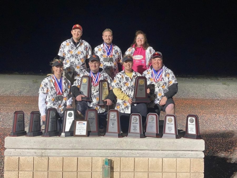 After a trip to Las Vegas, the shooting team came back to Indianola necks laden with medals.