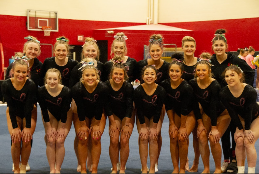 In the women’s first season, they unfortunately missed the mark to qualify for the National Collegiate Gymnastics Association Championship.