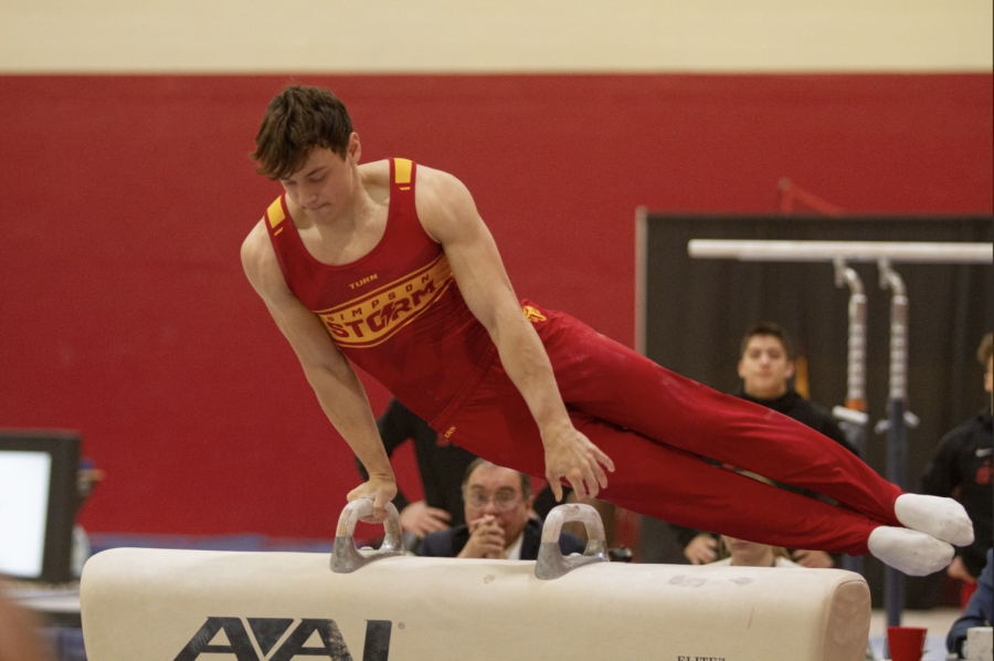 Sterling+Pariza+set+his+personal+best+on+rings+at+ECAC+and+qualified+for+all-around+at+the+NCAA+Championships.%0A