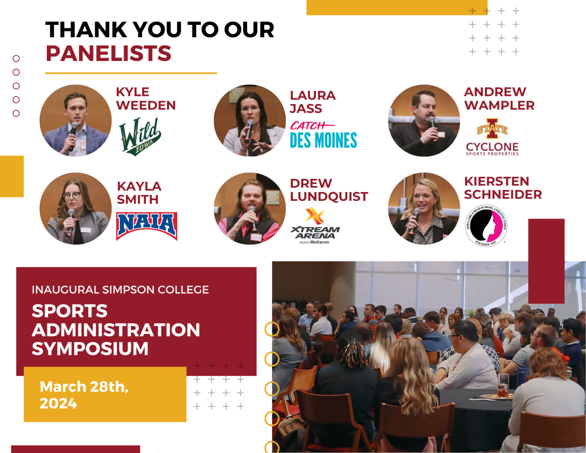 Simpson+College+made+history+by+holding+the+inaugural+Sports+Administration+Symposium+last+week.