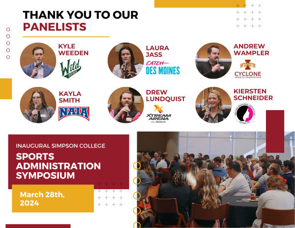 Simpson College made history by holding the inaugural Sports Administration Symposium last week.
