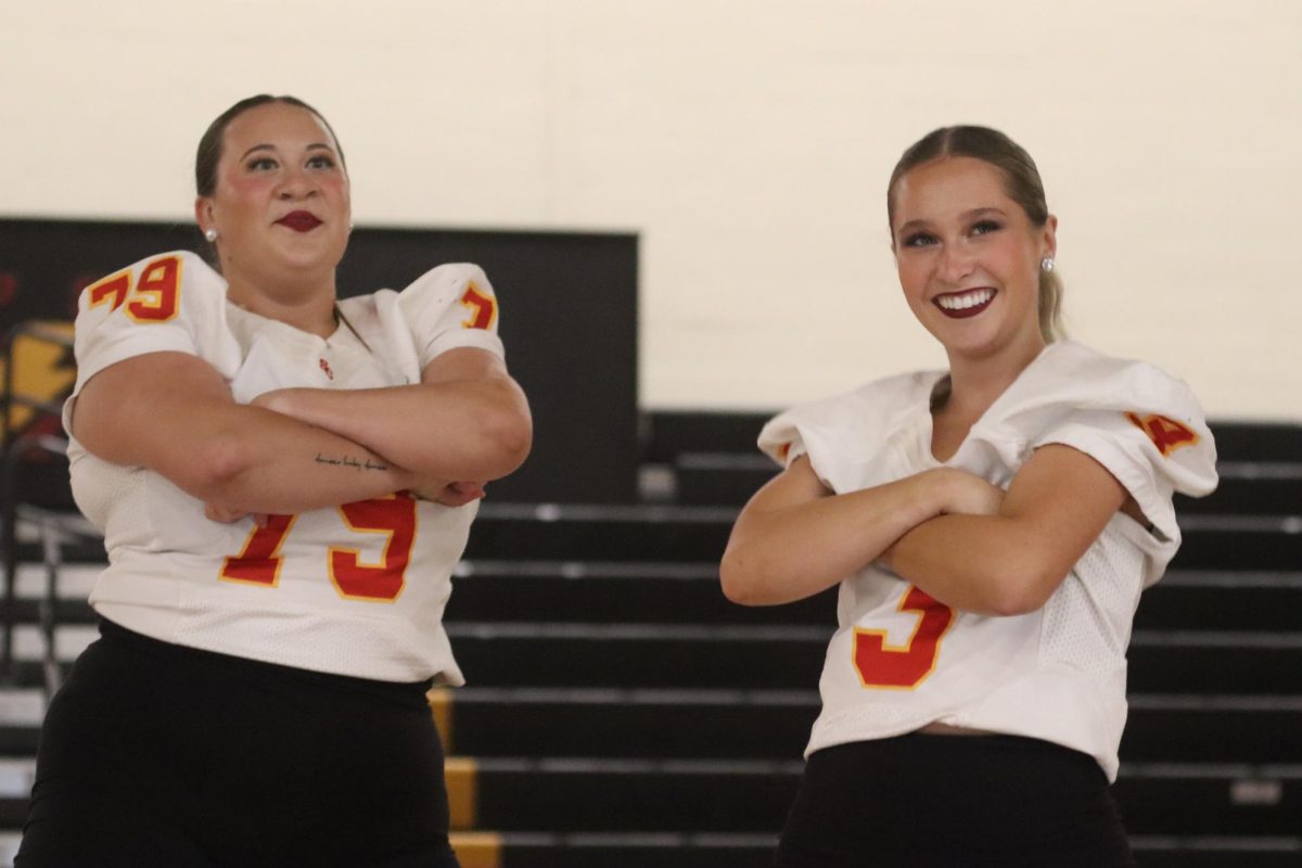 Simpson's Dance Team performs at Yell Like Hell