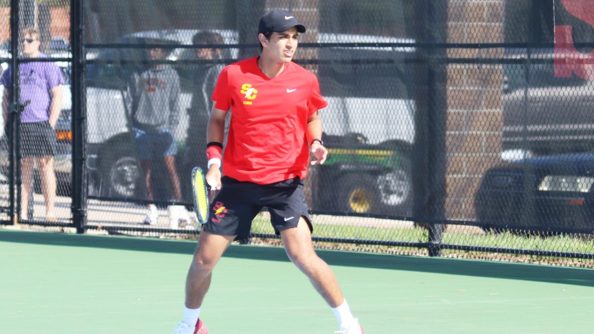 Junior Javier Robles in singles action.