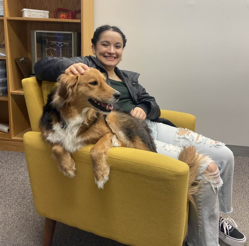 Melissa with Keomanivong’s dog Harold