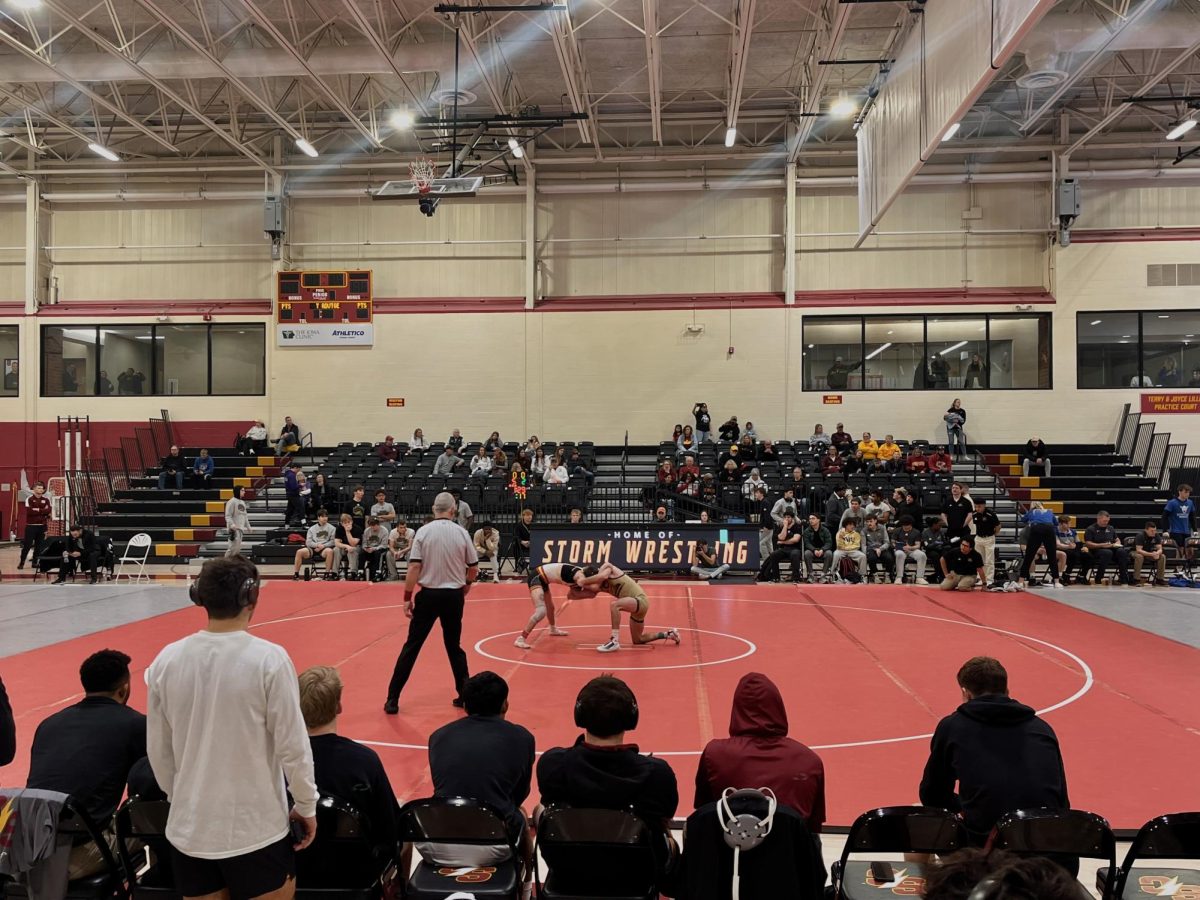 Simpson takes the mat for it’s first round against Nebraska Wesleyan. 