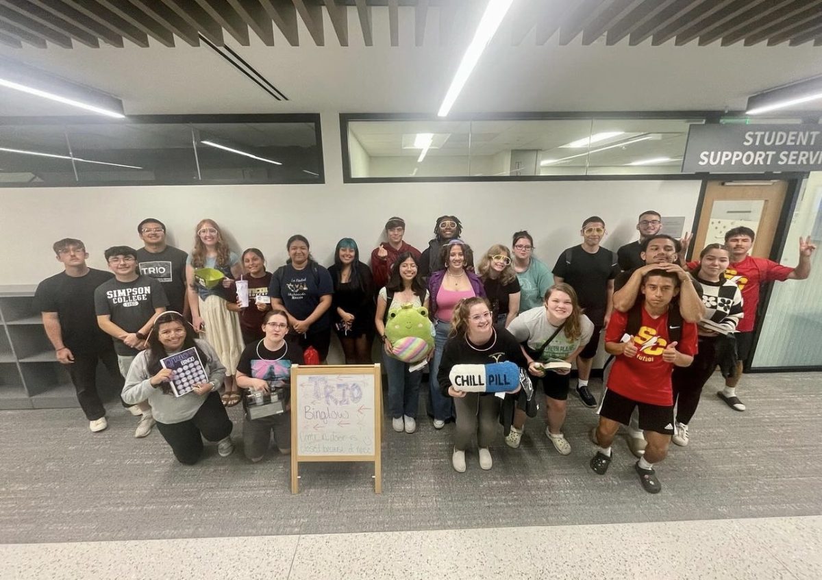 Students with their prizes from TRIO’s bingo event earlier this year