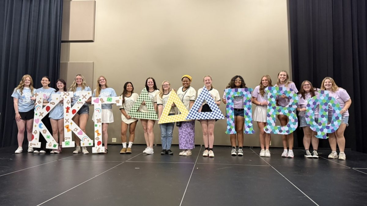 New sorority members on Bid Day
