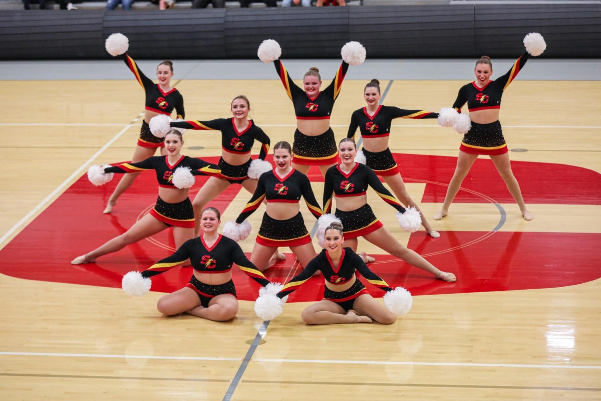  Simpson College dance team performing at A-R-C Championships (photo/ @katieb.picsss instagram)
